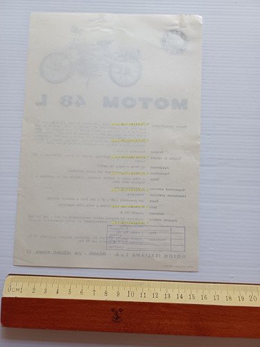 Motom 48 L depliant originale italiano