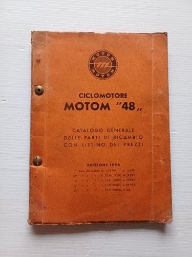 Motom 48 tutti modelli fino 1954 catalogo ricambi ORIGINALE spare …