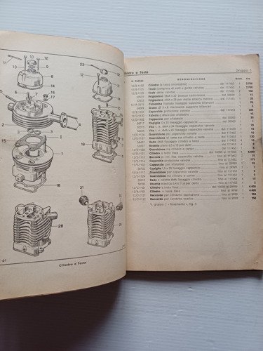 Motom 48 tutti modelli fino 1954 catalogo ricambi ORIGINALE spare …