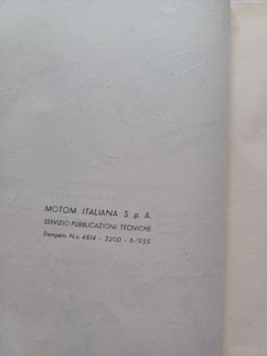 Motom 48 tutti modelli fino 1954 catalogo ricambi ORIGINALE spare …