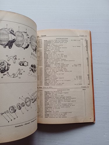 Motom 48 tutti modelli fino 1954 catalogo ricambi ORIGINALE spare …