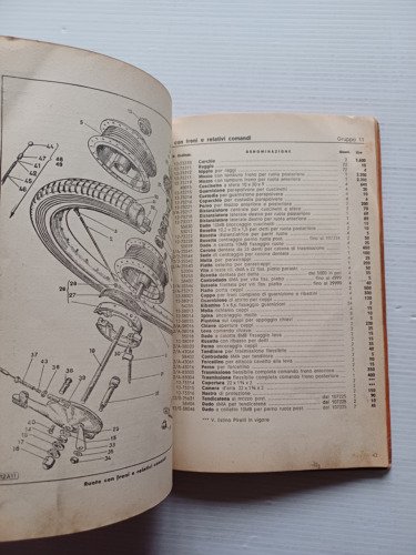 Motom 48 tutti modelli fino 1954 catalogo ricambi ORIGINALE spare …