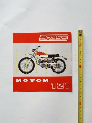 Motom 50 Cross 121 1969 depliant originale ciclomotore brochure italiano