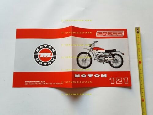 Motom 50 Cross 121 1969 depliant originale ciclomotore brochure italiano