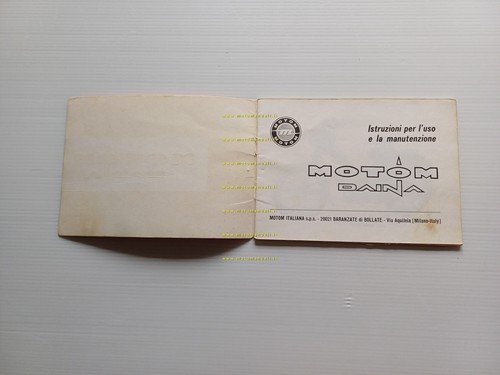 Motom 50 Daina - Dainamatic anni 60 manuale uso manutenzione …