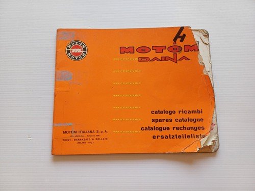 Motom 50 Daina 1967 catalogo ricambi originale spare parts catalogue