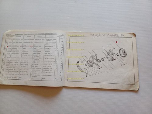 Motom 50 Daina 1967 catalogo ricambi originale spare parts catalogue