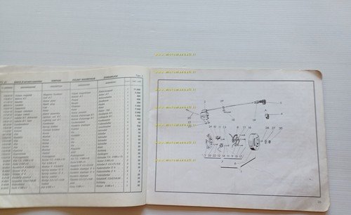 Motom 50 Daina 1967 catalogo ricambi originale spare parts catalogue