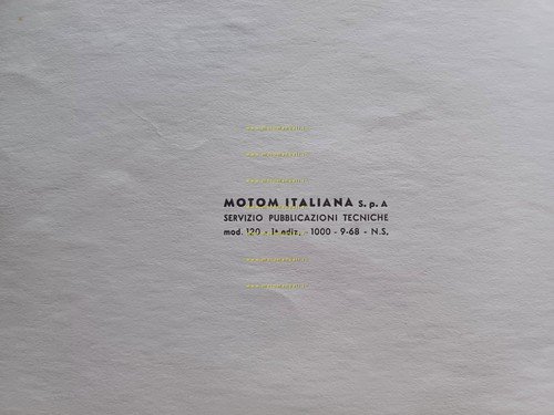 Motom 50 Daina 3 1968 catalogo ricambi originale