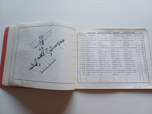 Motom 50 Daina 3 1968 catalogo ricambi originale