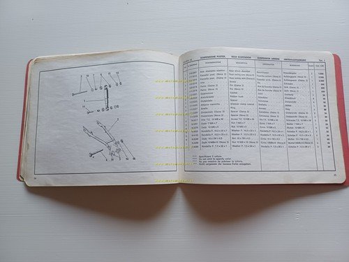 Motom 50 Daina 3 1968 catalogo ricambi originale