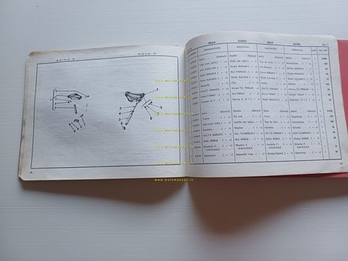 Motom 50 Daina 3 1968 catalogo ricambi originale