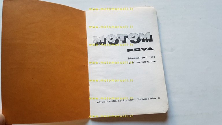 Motom 50 Nova 1965 manuale uso manutenzione libretto originale owner's …