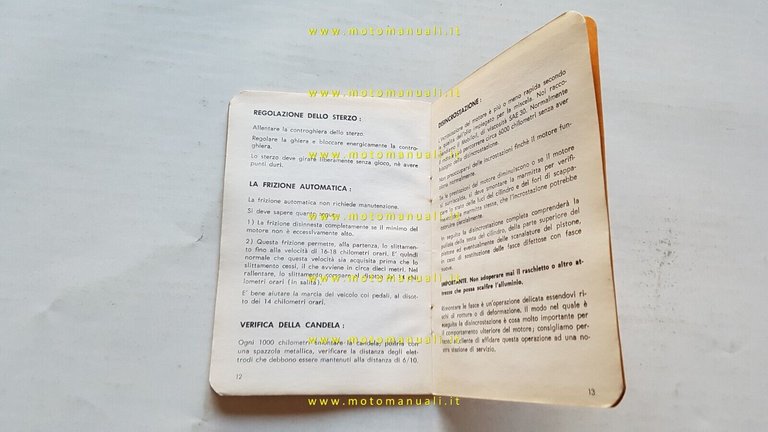 Motom 50 Nova 1965 manuale uso manutenzione libretto originale owner's …