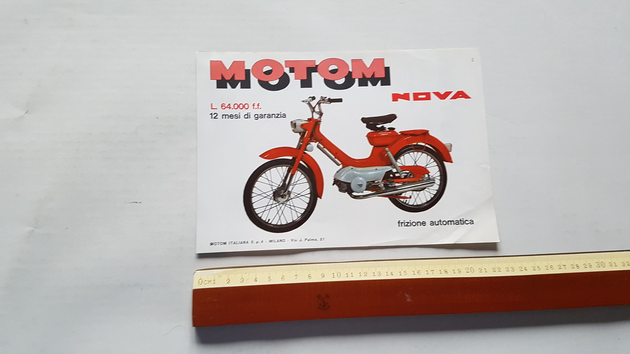 Motom 50 Nova 1966 depliant originale