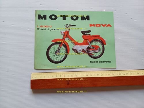 Motom 50 Nova 1966 depliant originale italiano ciclomotore