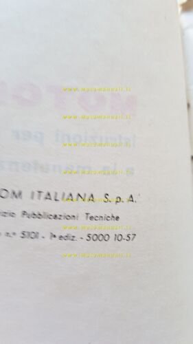Motom 51 1957 manuale uso manutenzione libretto originale owner's manual