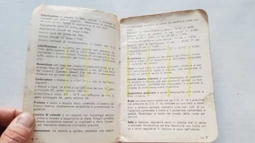 Motom 51 1957 manuale uso manutenzione libretto originale owner's manual