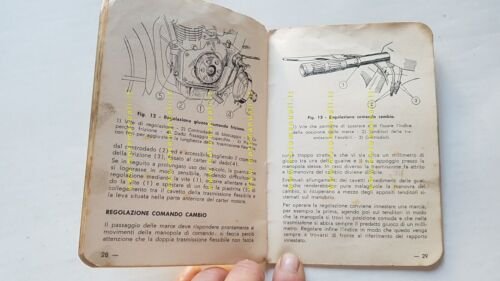 Motom 51 1957 manuale uso manutenzione libretto originale owner's manual