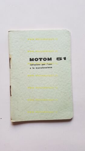 Motom 51 1959 manuale uso manutenzione libretto originale