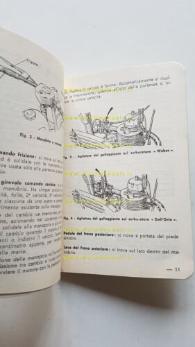 Motom 51 1959 manuale uso manutenzione libretto originale