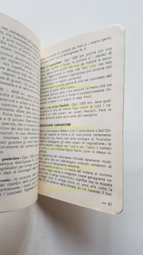 Motom 51 1959 manuale uso manutenzione libretto originale