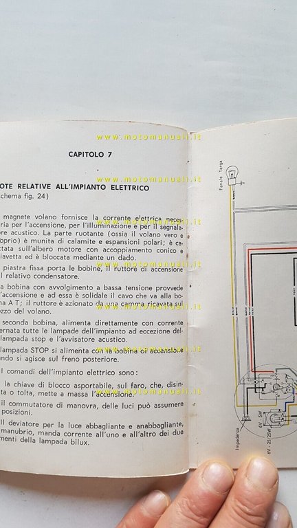 Motom 92 1961 manuale uso manutenzione libretto originale owner's manual