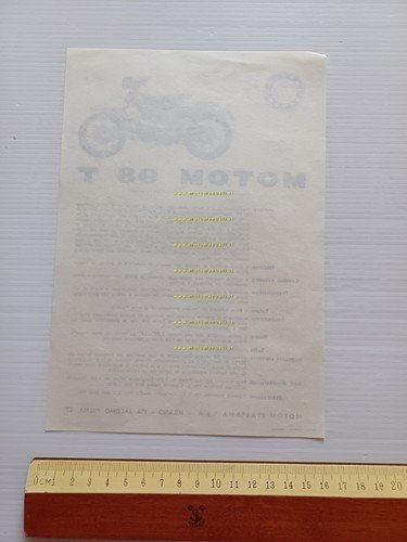 Motom 98 T depliant originale italiano