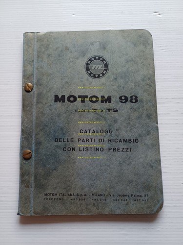 MOTOM 98 TS - T 1956 catalogo ricambi italiano originale