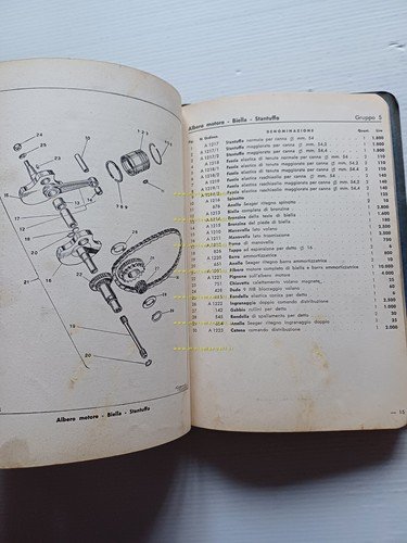 MOTOM 98 TS - T 1956 catalogo ricambi italiano originale