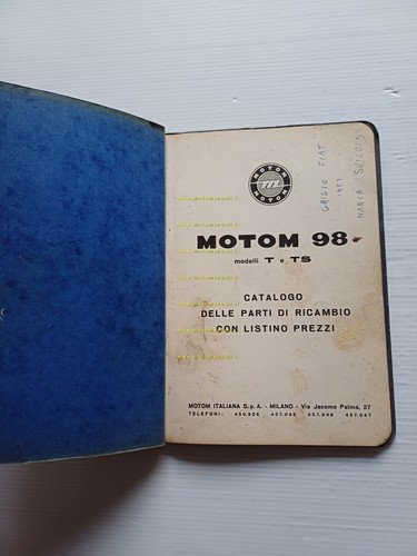MOTOM 98 TS - T 1956 catalogo ricambi italiano originale