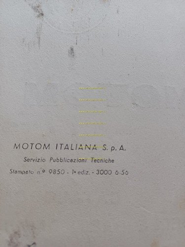 MOTOM 98 TS - T 1956 catalogo ricambi italiano originale
