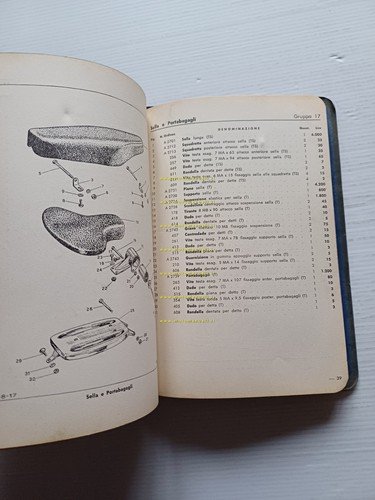 MOTOM 98 TS - T 1956 catalogo ricambi italiano originale