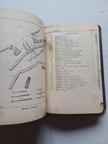 MOTOM 98 TS - T 1956 catalogo ricambi italiano originale