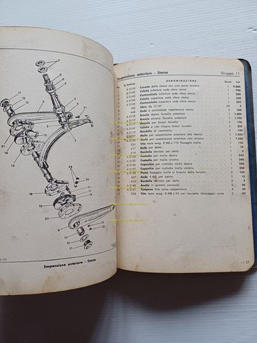 MOTOM 98 TS - T 1956 catalogo ricambi italiano originale