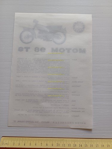 Motom 98 TS depliant originale italiano