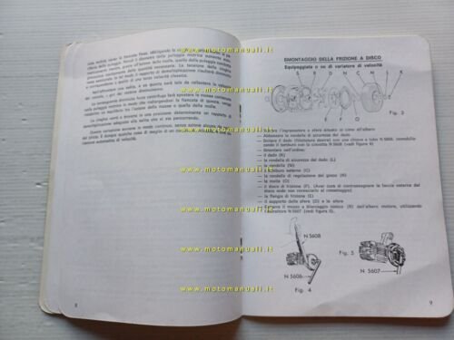 Motom Daina 1967 manuale officina italiano originale
