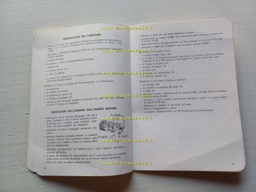 Motom Daina 1967 manuale officina italiano originale