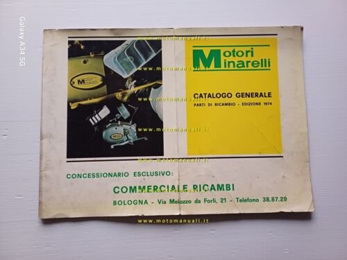 Motori Minarelli catalogo generale ricambi tutti motori 1974 originale