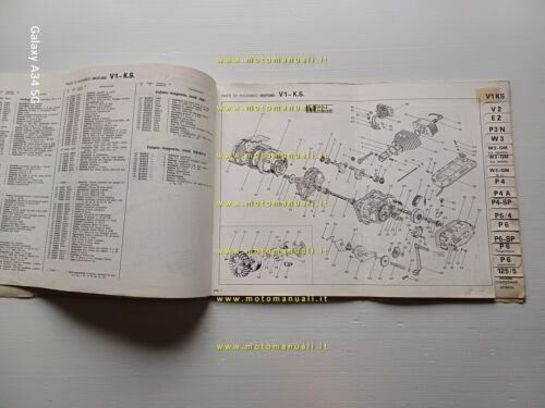 Motori Minarelli catalogo generale ricambi tutti motori 1974 originale