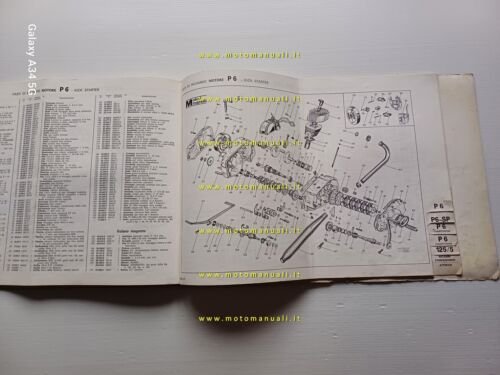 Motori Minarelli catalogo generale ricambi tutti motori 1974 originale