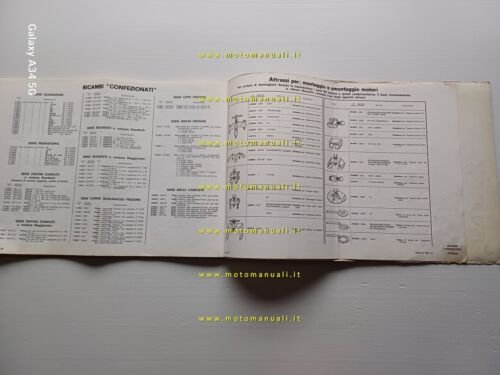 Motori Minarelli catalogo generale ricambi tutti motori 1974 originale