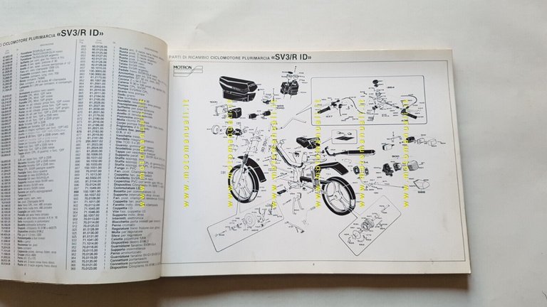 Motron 50 catalogo generale ricambi tutti ciclomotori 1982 originale parts …