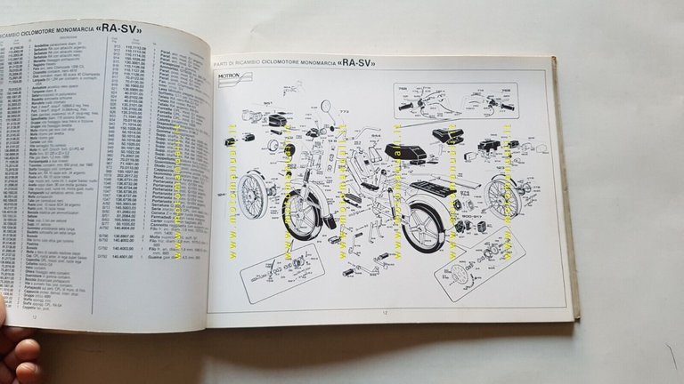 Motron 50 catalogo generale ricambi tutti ciclomotori 1982 originale parts …
