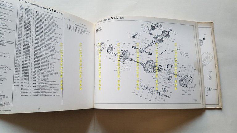 Motron 50 catalogo generale ricambi tutti ciclomotori 1982 originale parts …
