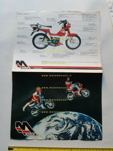 Motron 50 GTO Liquid Cooled 1985 tubone depliant ITALIANO originale …