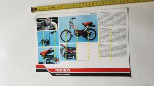 Motron 50 RCV ciclomotore anni 80 depliant originale brochure