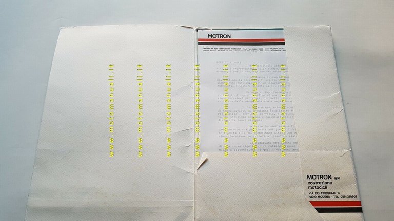 MOTRON cartella stampa MOTORSHOW 1980 originale genuine press kit