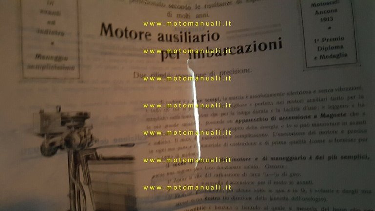 Mller Motore Ausiliario Fuoribordo 1920 depliant originale ITALIANO brochure