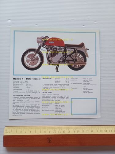 Munch 4 TTS 1200 1973 depliant italiano moto originale